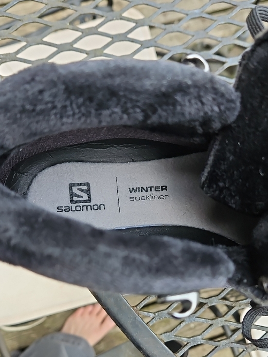 Salomon Black and Gray Trail Boots with Tan Soles main image 4